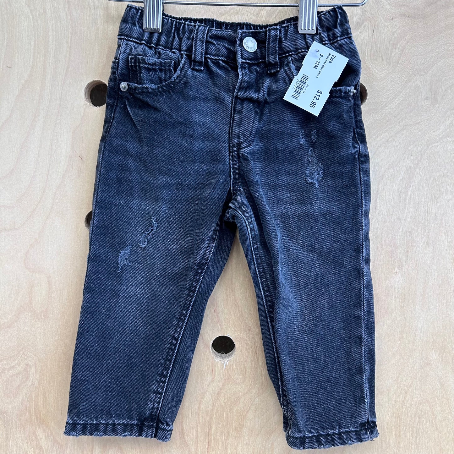 Distressed Black Denim