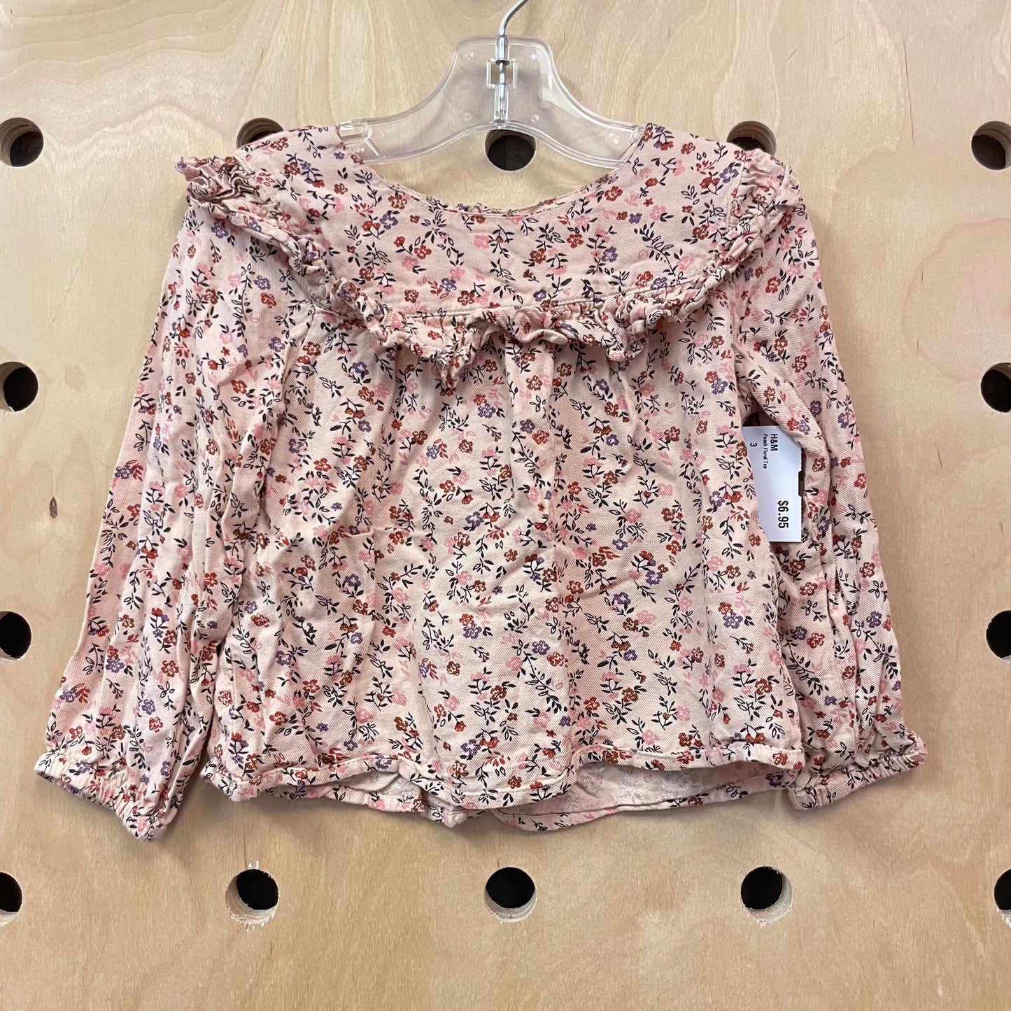 Peach Floral Top