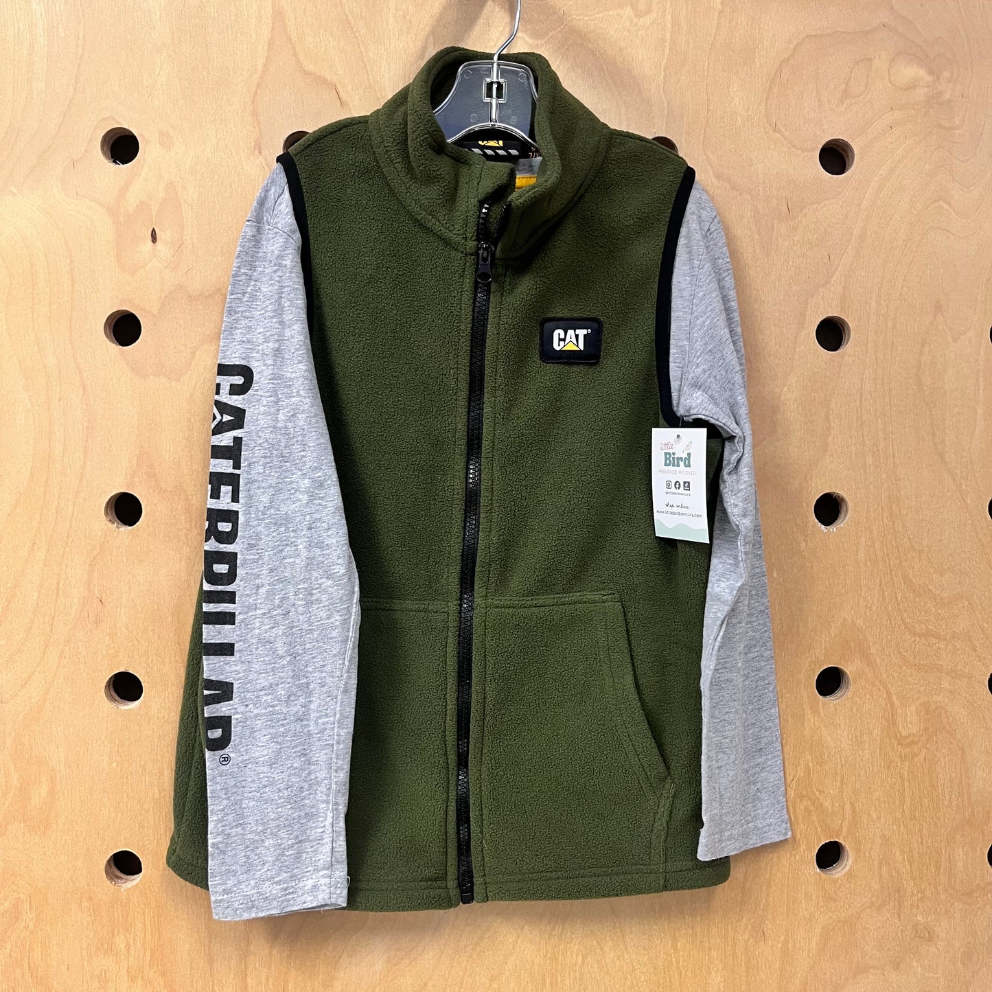 Green Fleece Vest + Tee