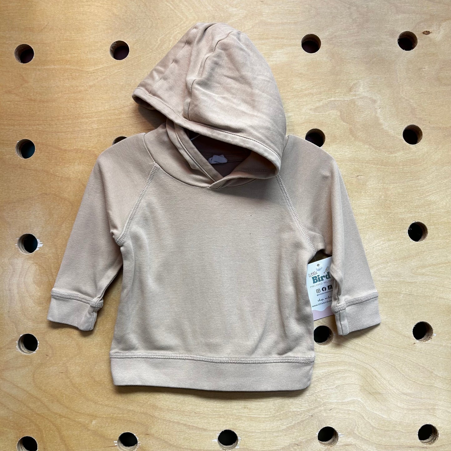 Organic Beige Lightweight Hoodie