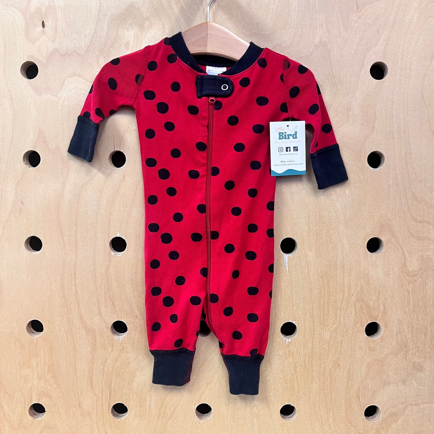 Red + Black Polka Dots Zippy