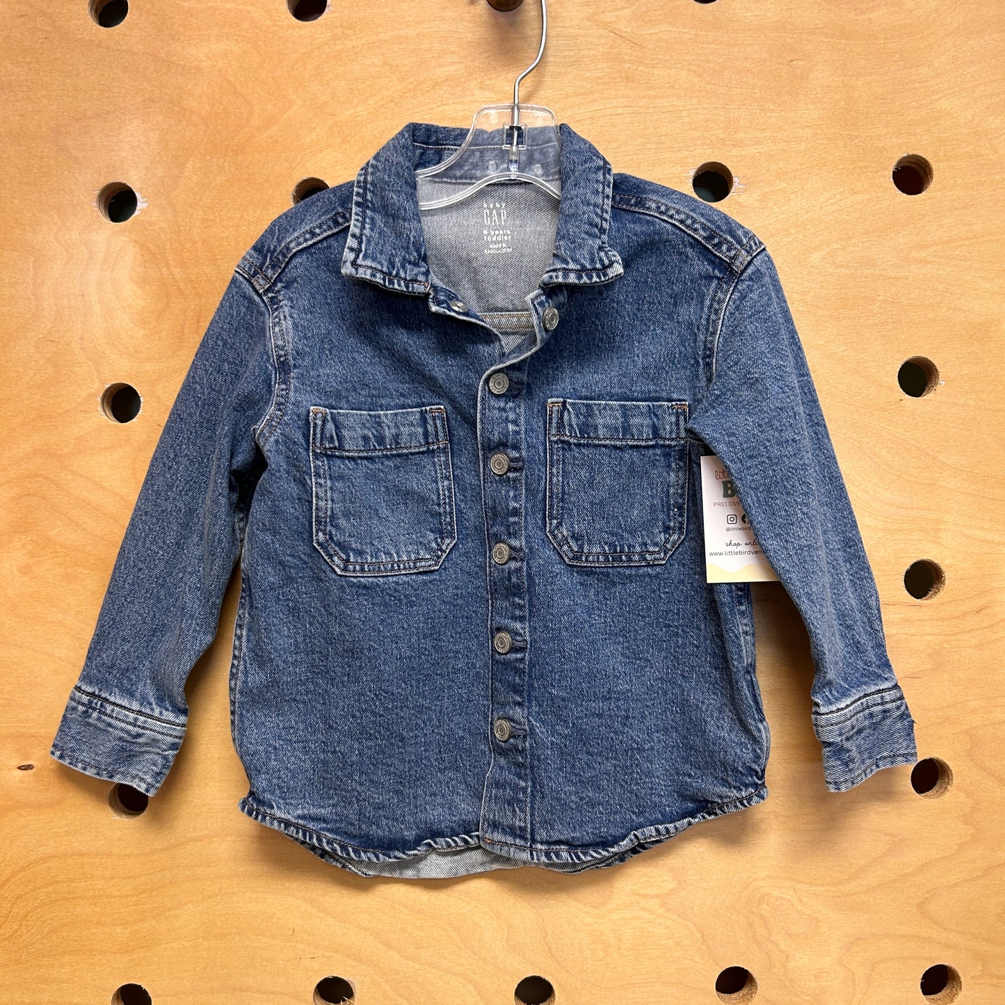 Denim Snap Long Sleeve