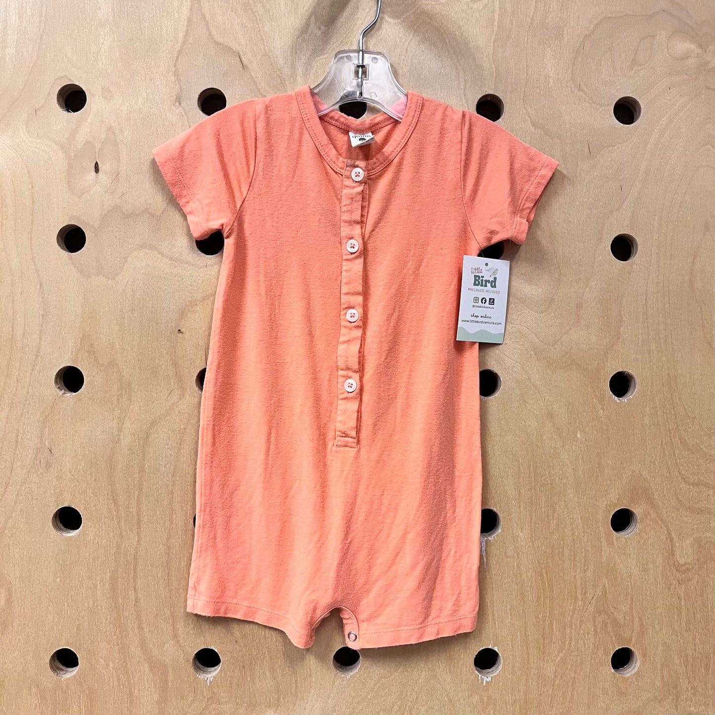 Neon Orange Modal Romper