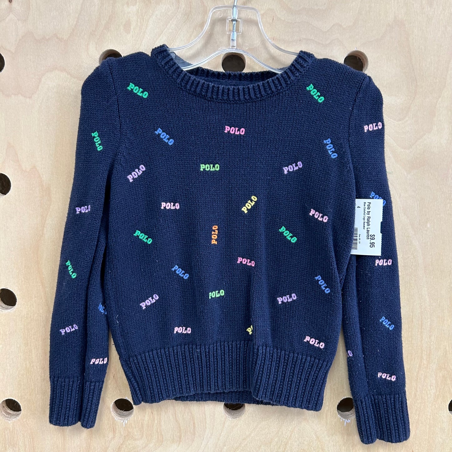 Blue Colorful Logo Sweater