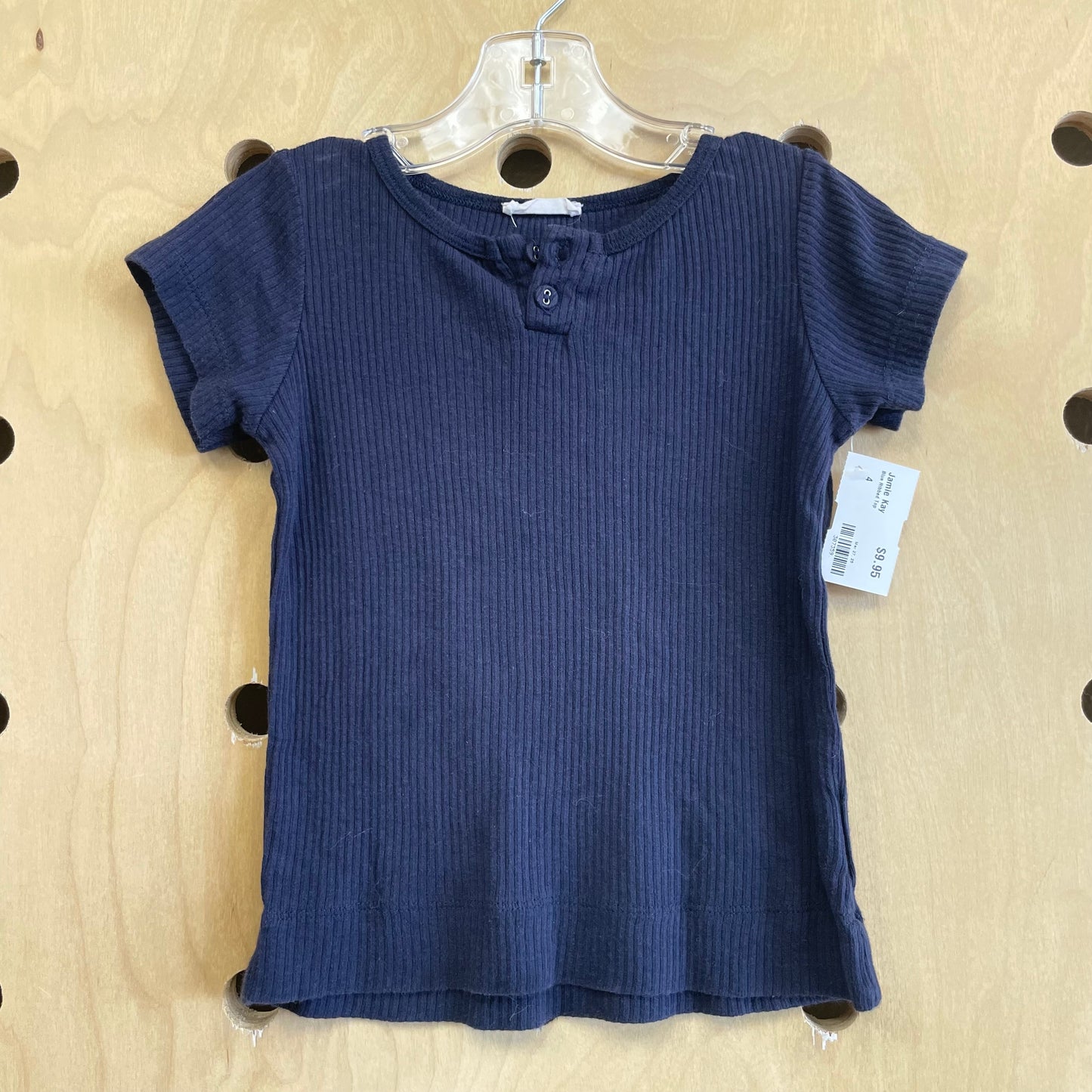 Blue Ribbed Top