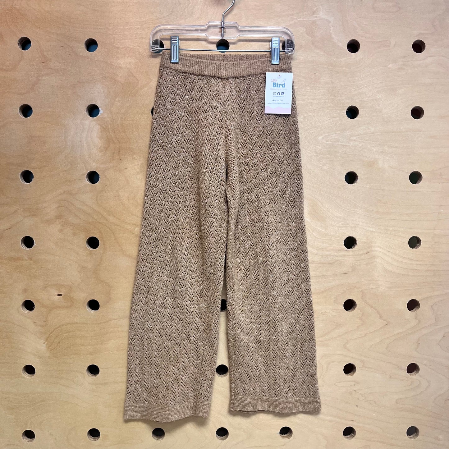 Tan Open Knit Soft Pants