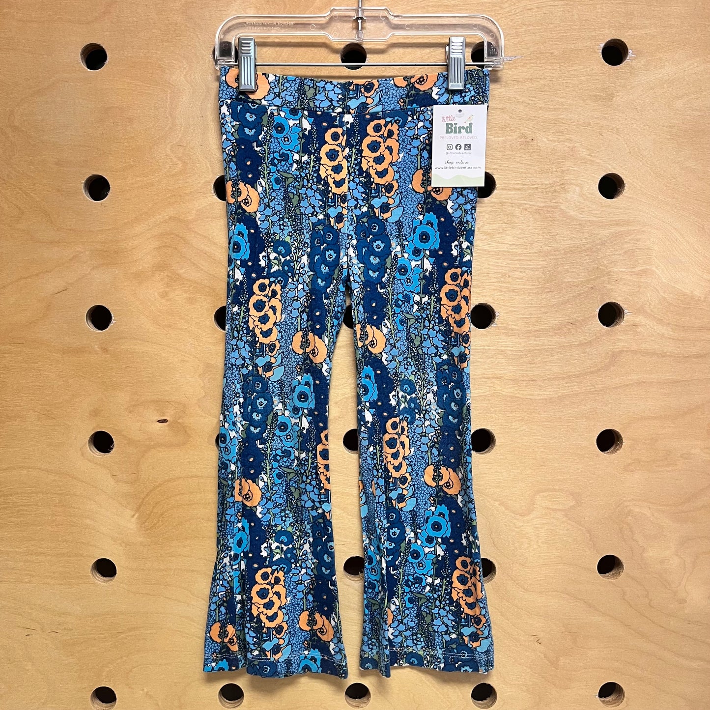 Blue & Orange Floral Organic Leggingss