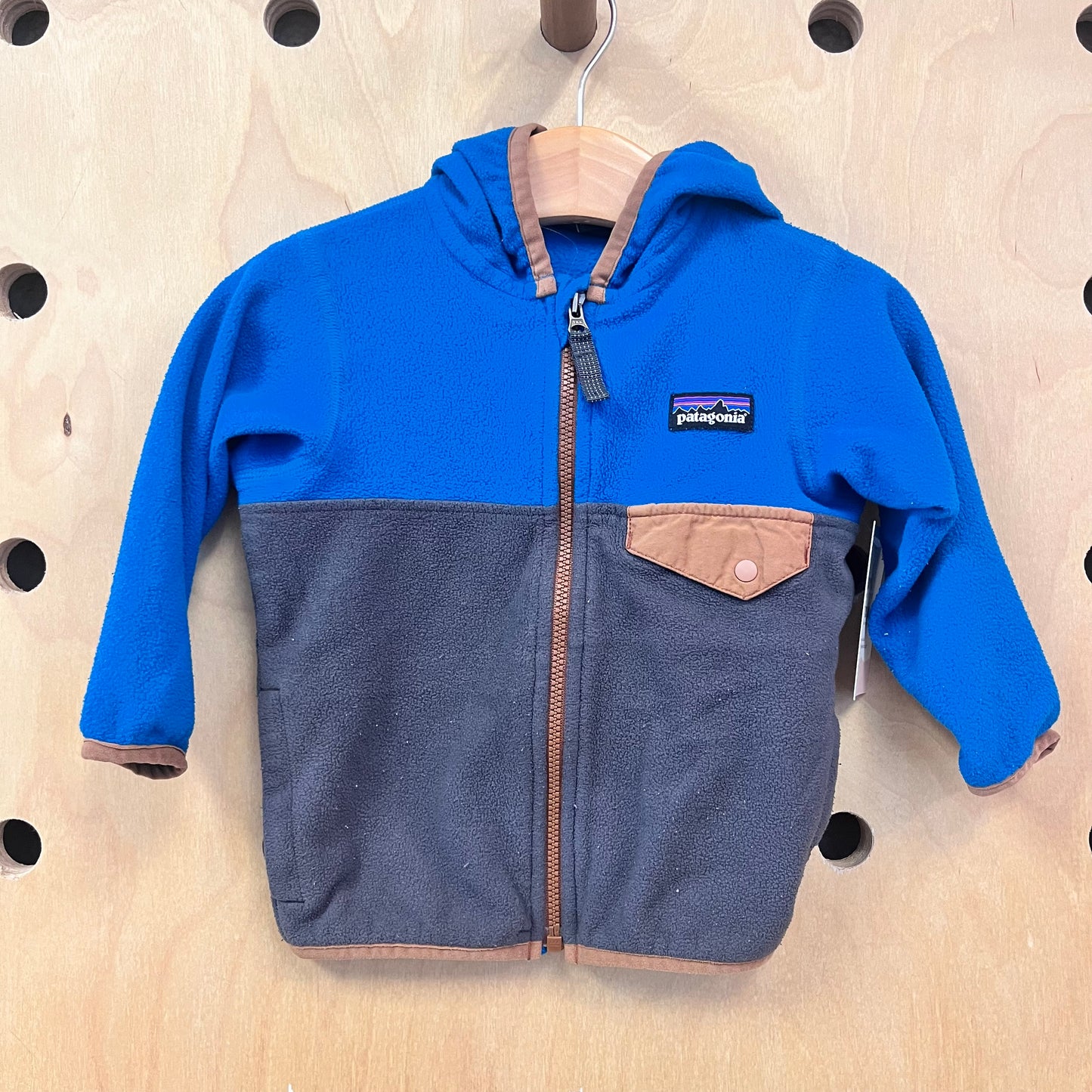 Blue & Grey Micro D Snap T Jacket