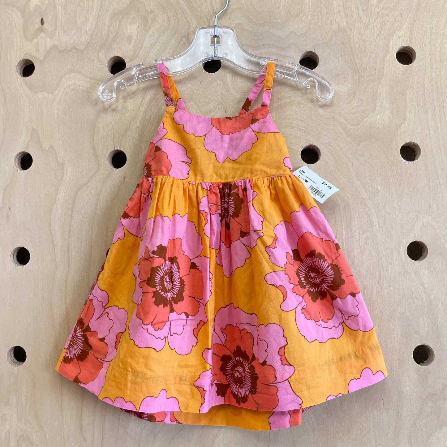 Orange + Pink Floral Dress