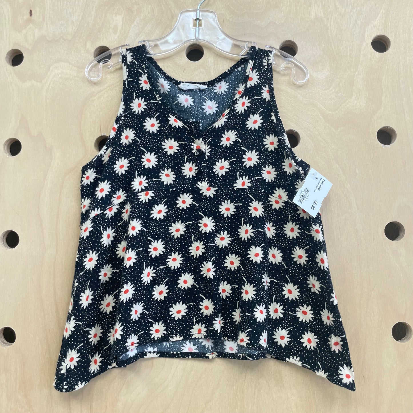 Black Flowy Floral Tank