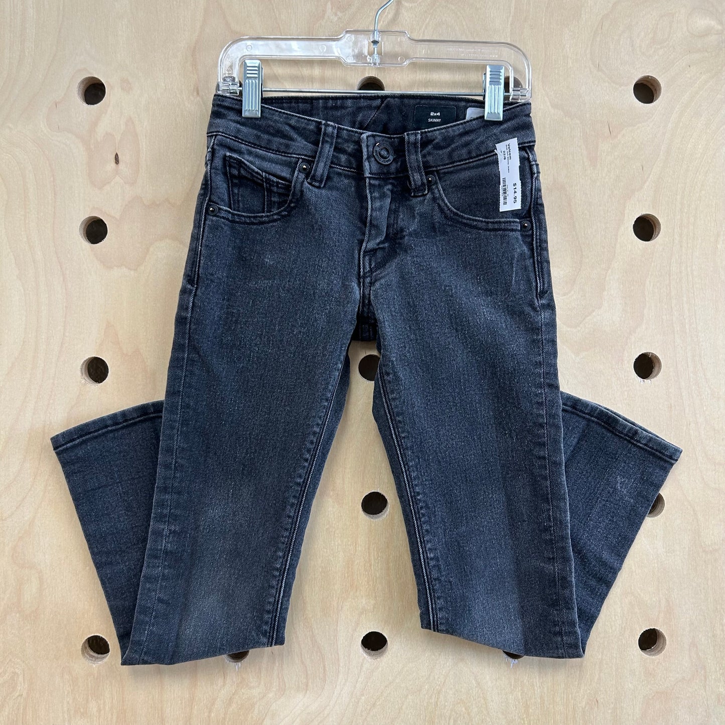 Grey 2x4 Skinny Jeans