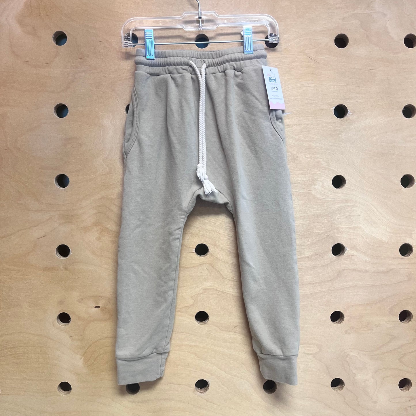 Cream Drawstring Joggers