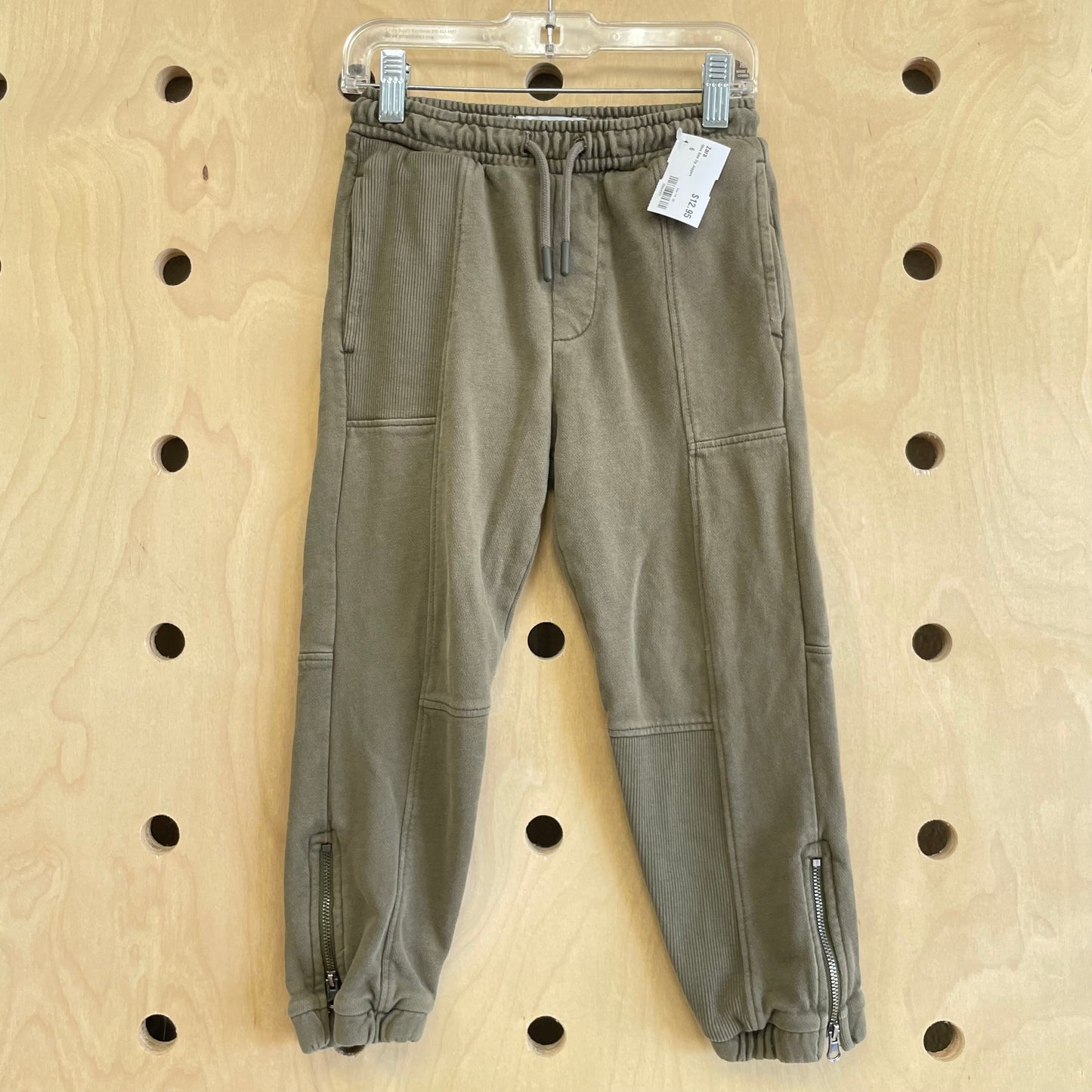 Olive Side Zip Joggers