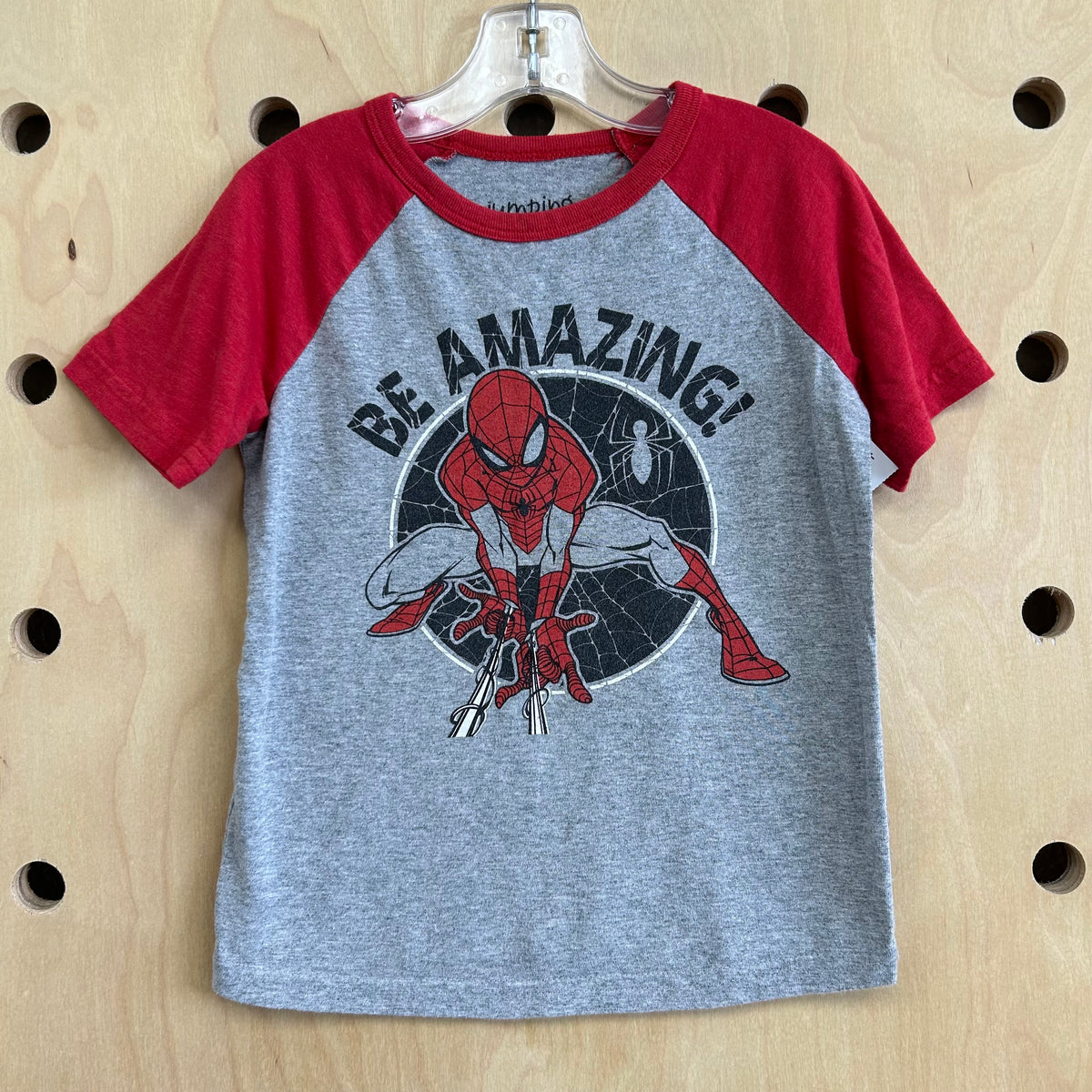 Grey + Red Spiderman Tee