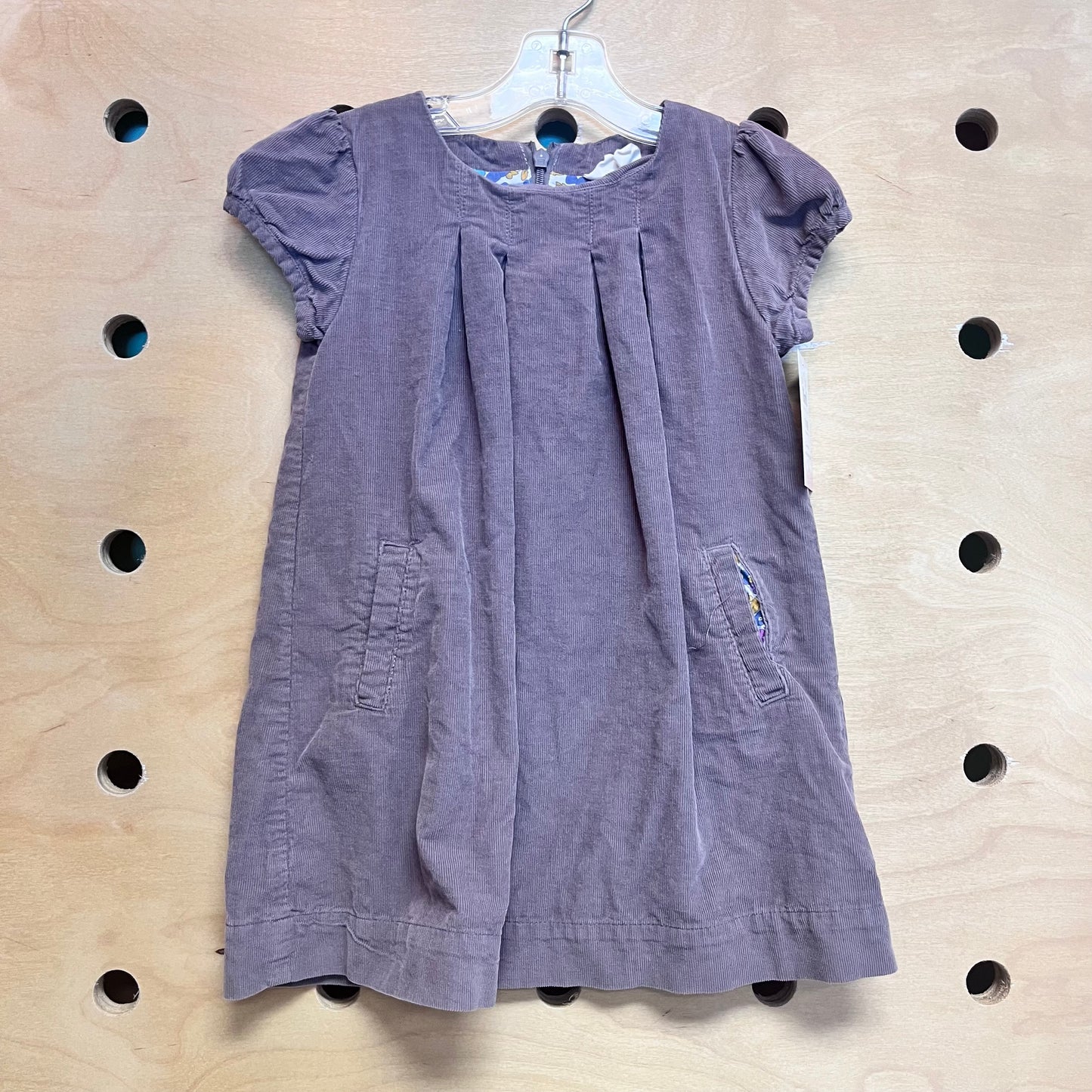 Muave Cord Pocket Dress