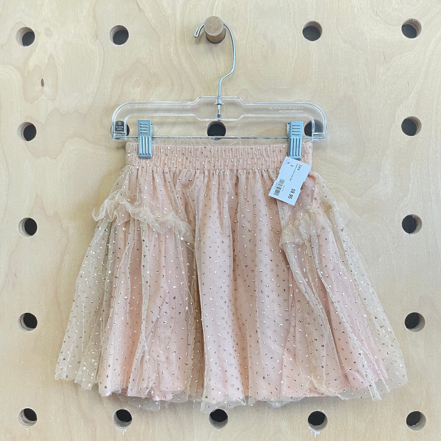 Peach & Gold Tulle Skirt