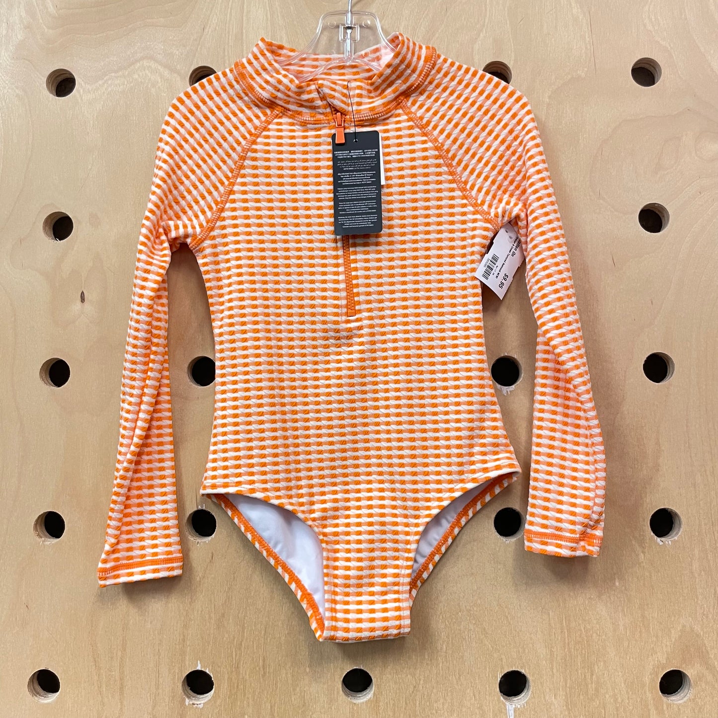 Orange & Cream Textured Swimsuit NEW!