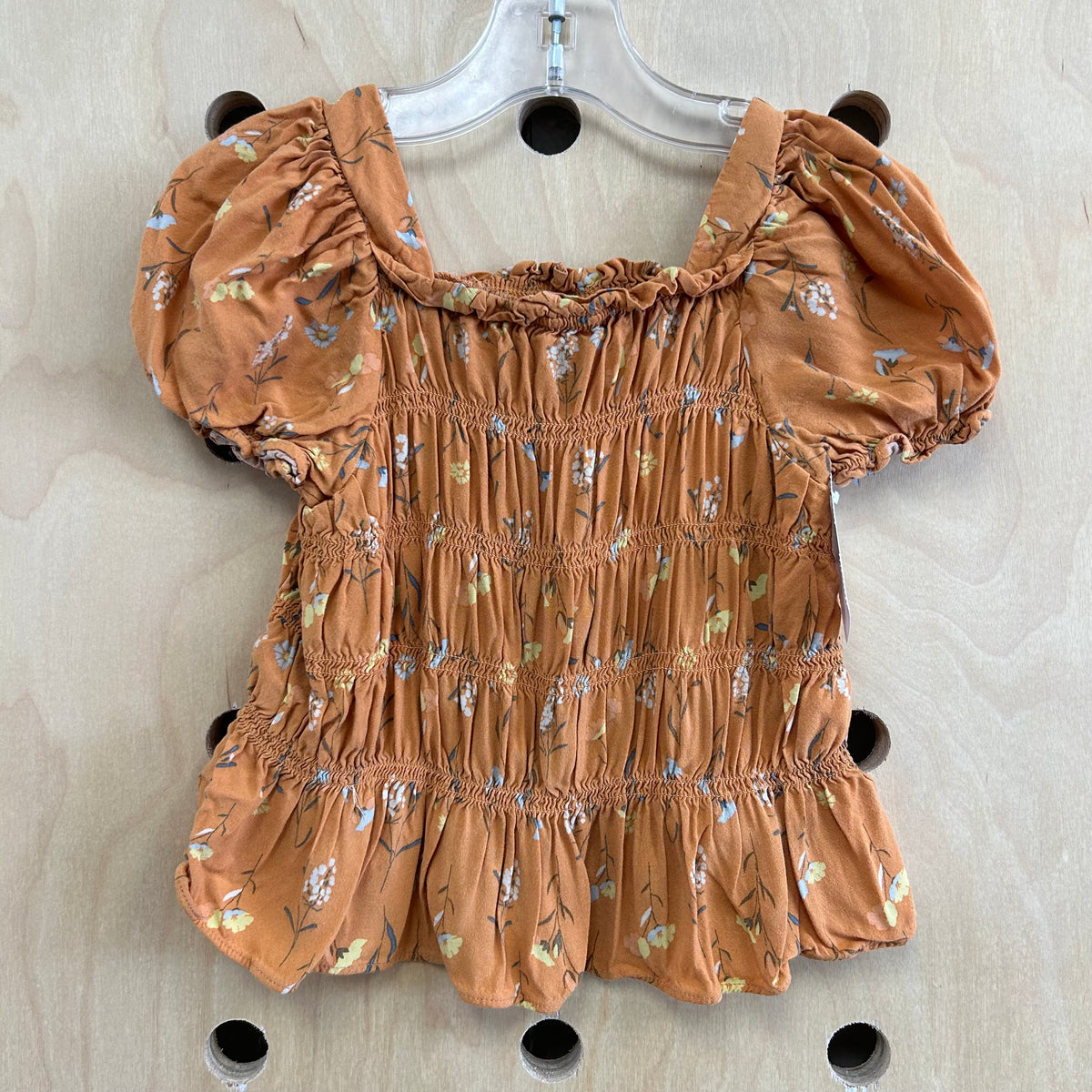 Tan Floral Top
