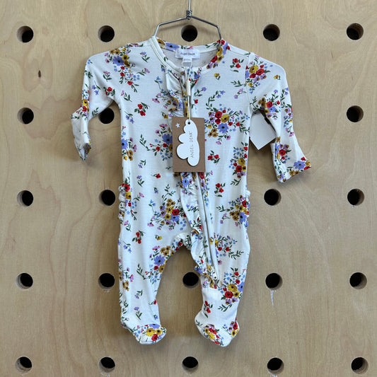 White Floral Footies NEW!