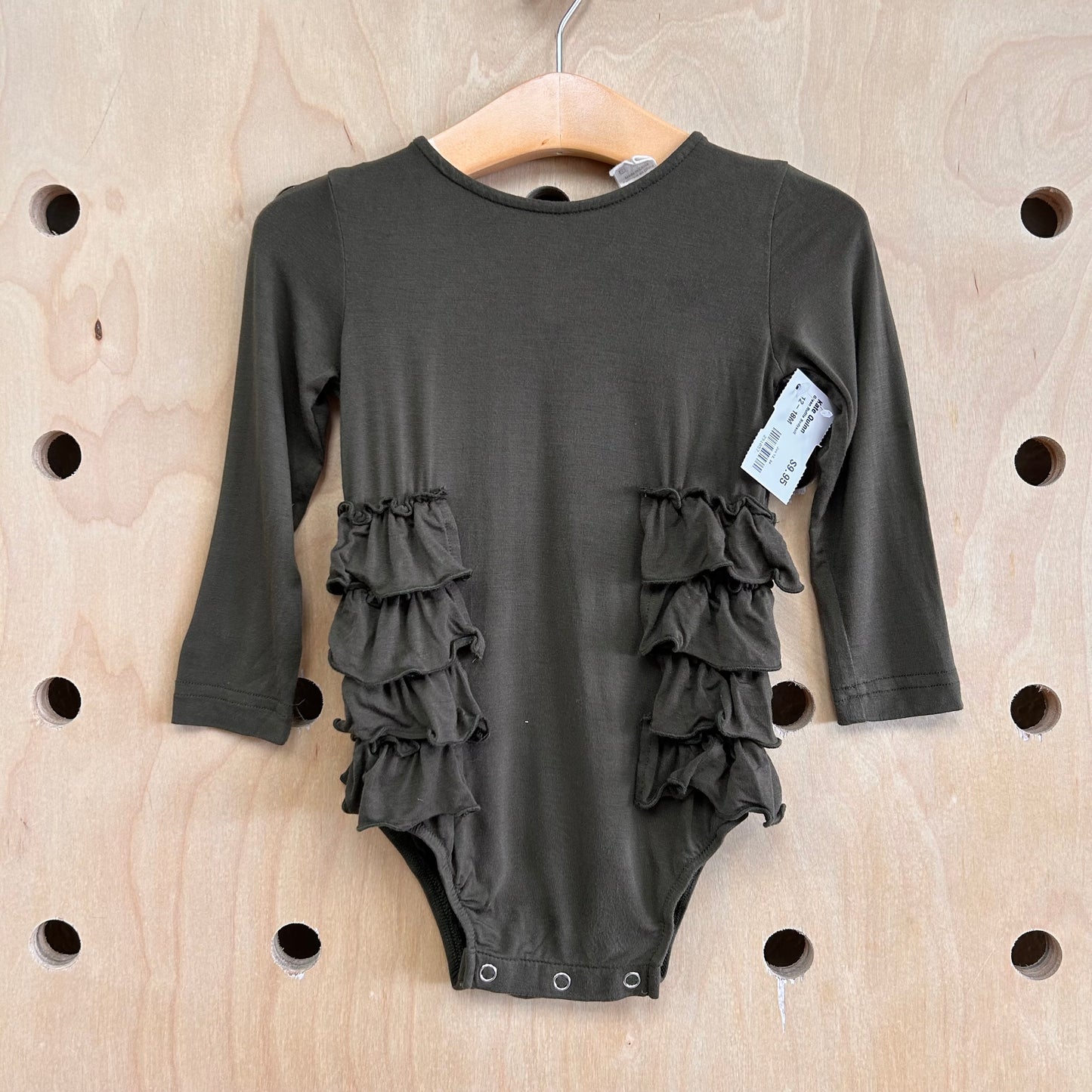 Green Ruffle Bodysuit
