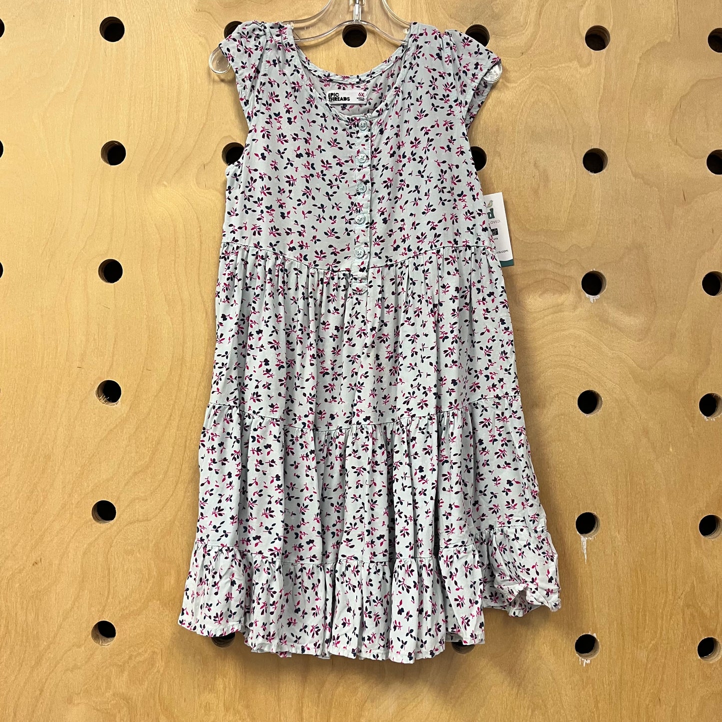 Blue & Pink Floral Dress