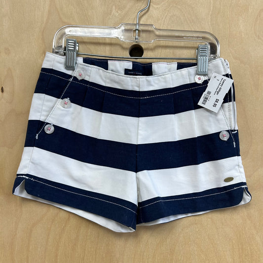 Blue & White Striped Shorts