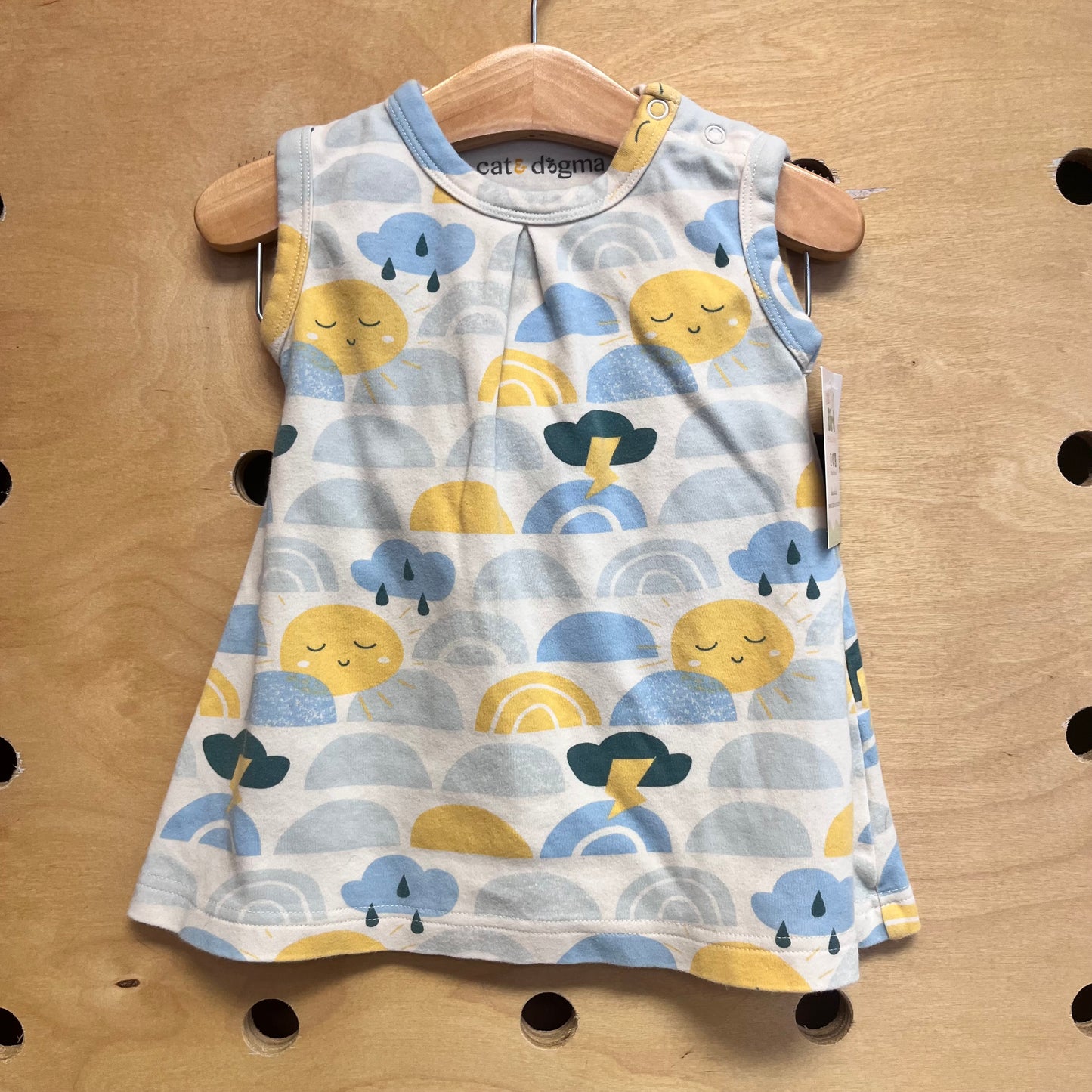 Organic Blue/Yellow Suns Dress