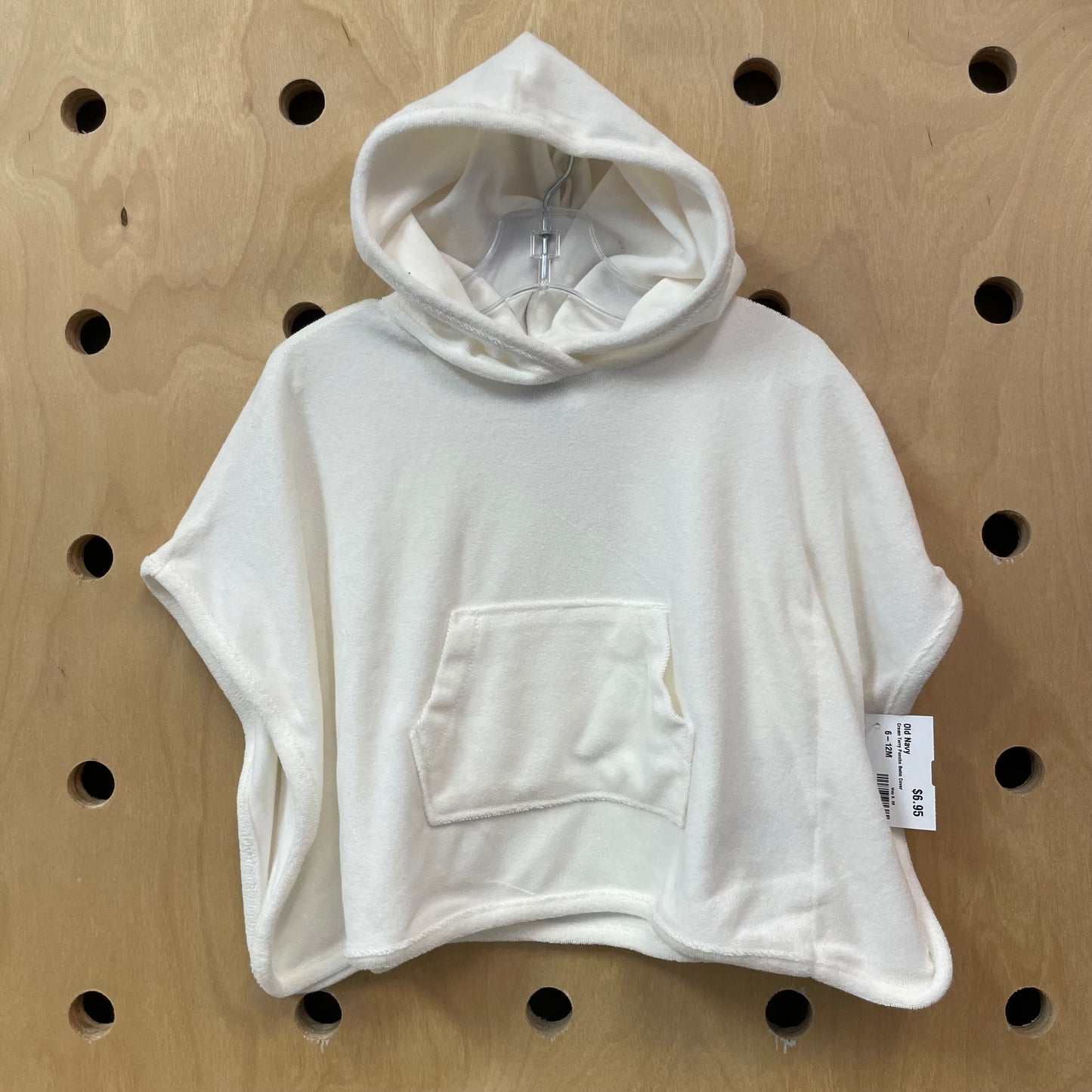Cream Terry Poncho Swim Cover