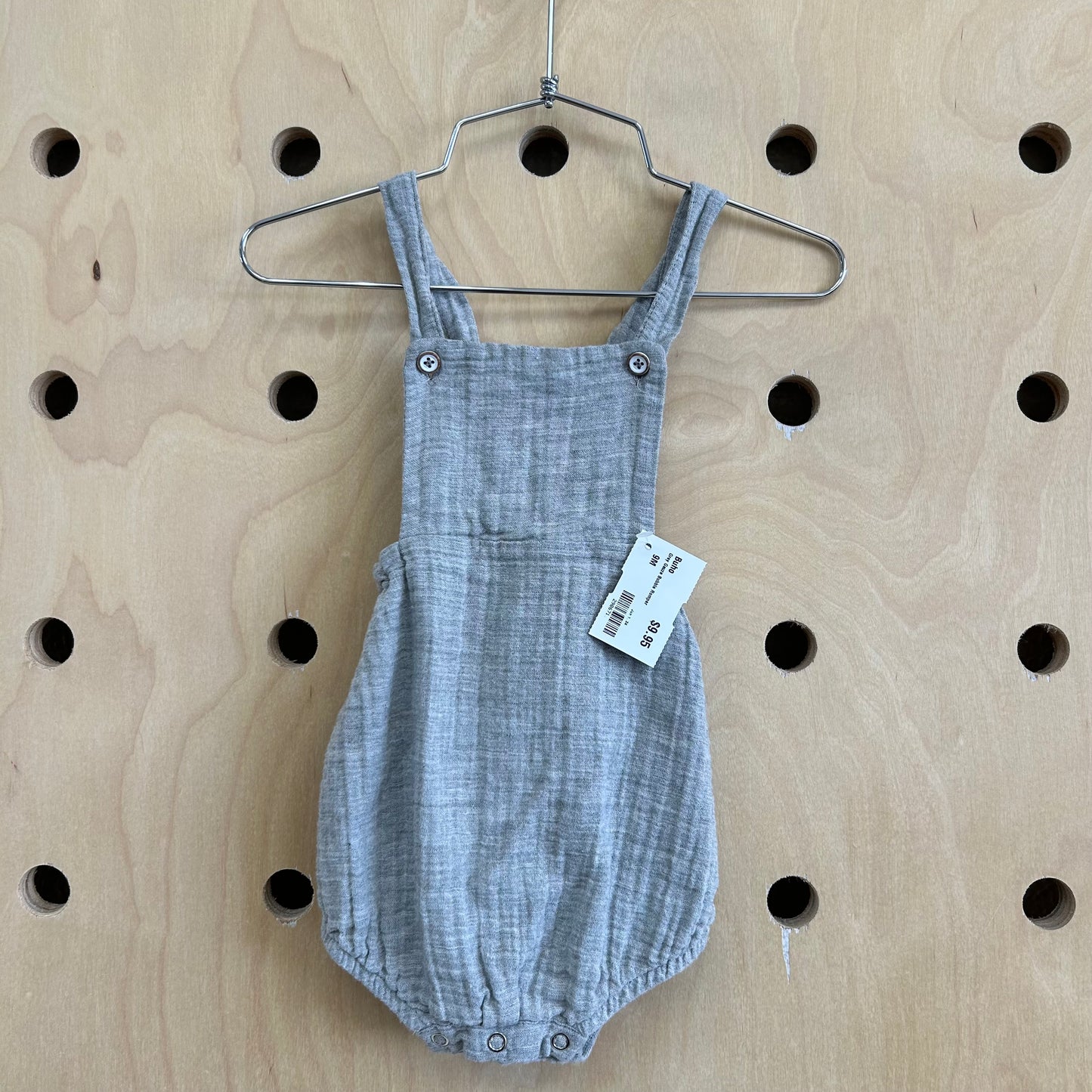 Grey Gauze Bubble Romper