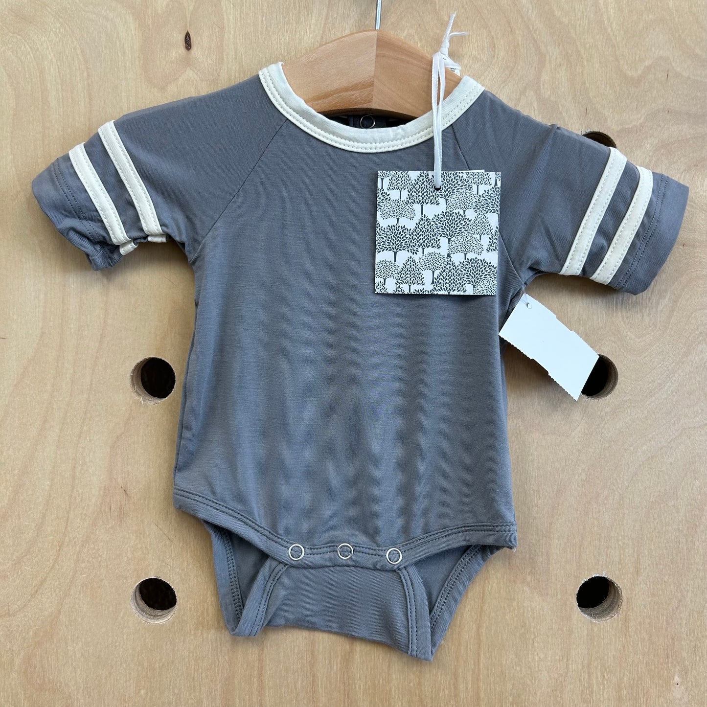 Grey Bamboo Ringer Bodysuit NEW!
