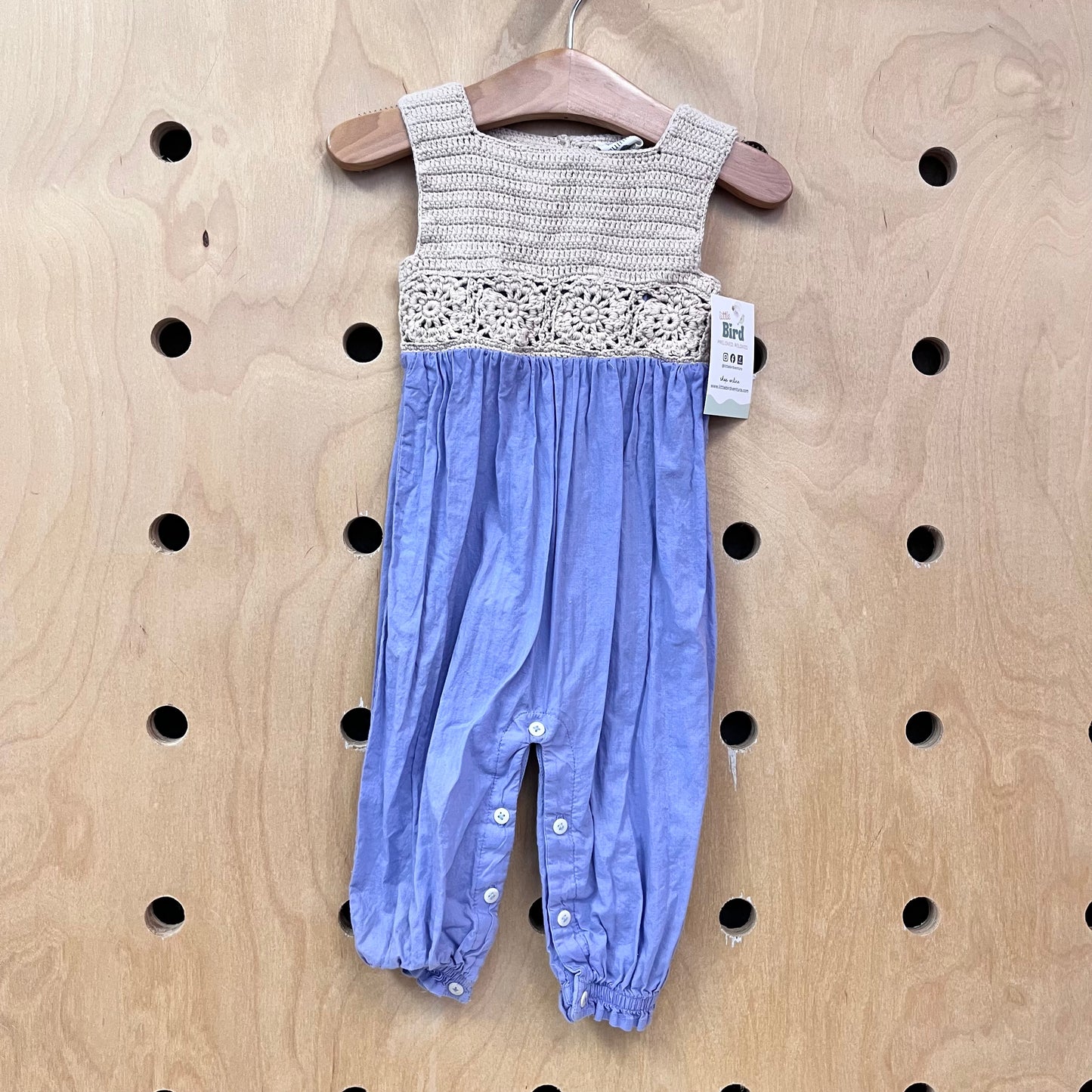 Organic Crocheted Top Romper
