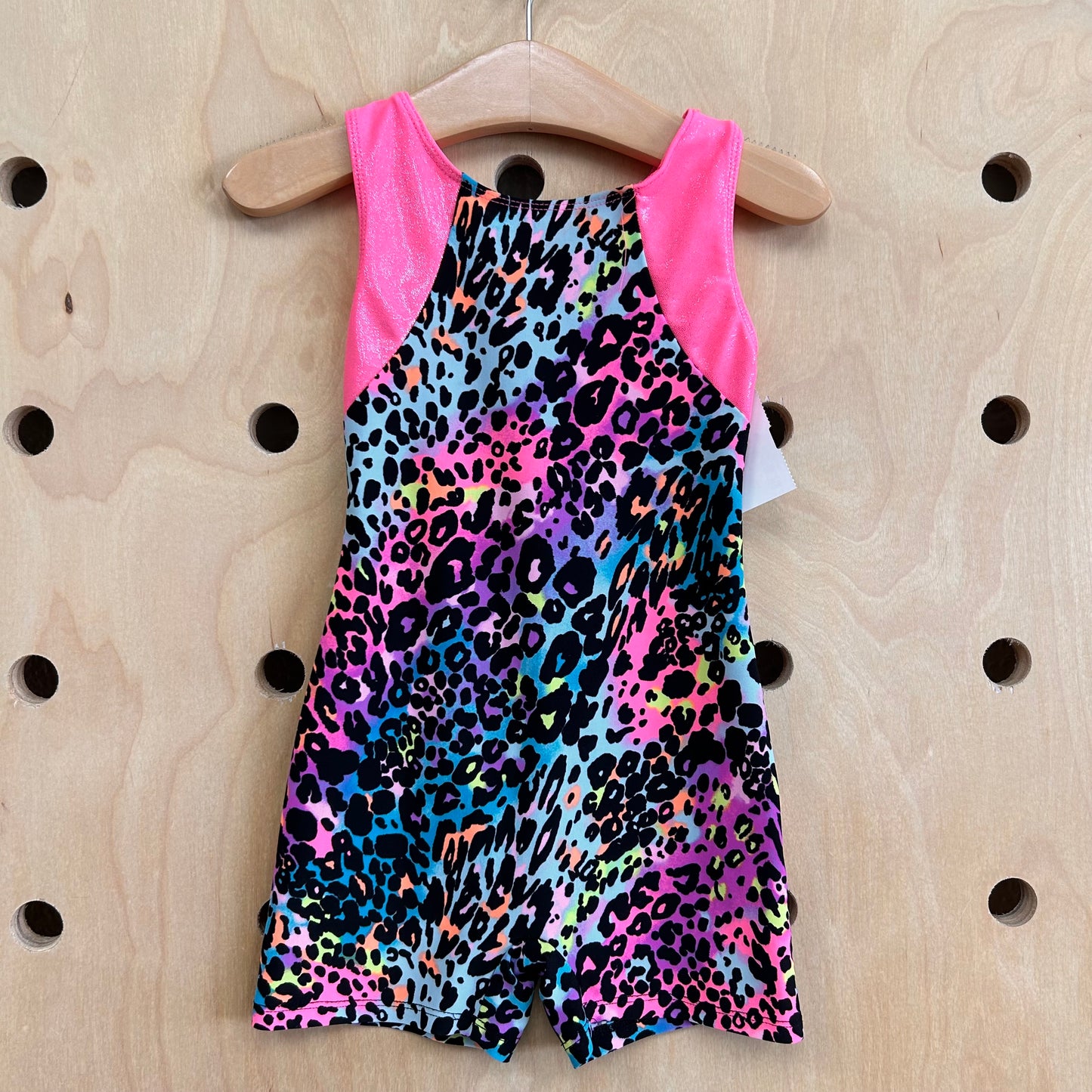 Pink Colorful Animal Print Leotard