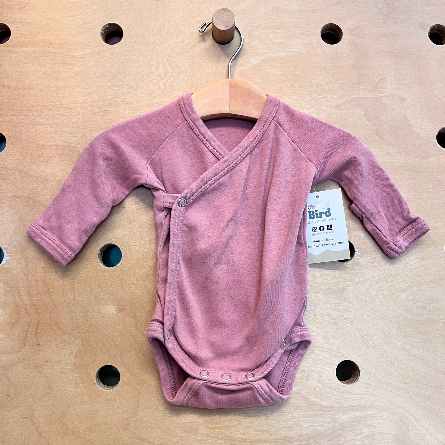 Pink Organic Wrap Bodysuit