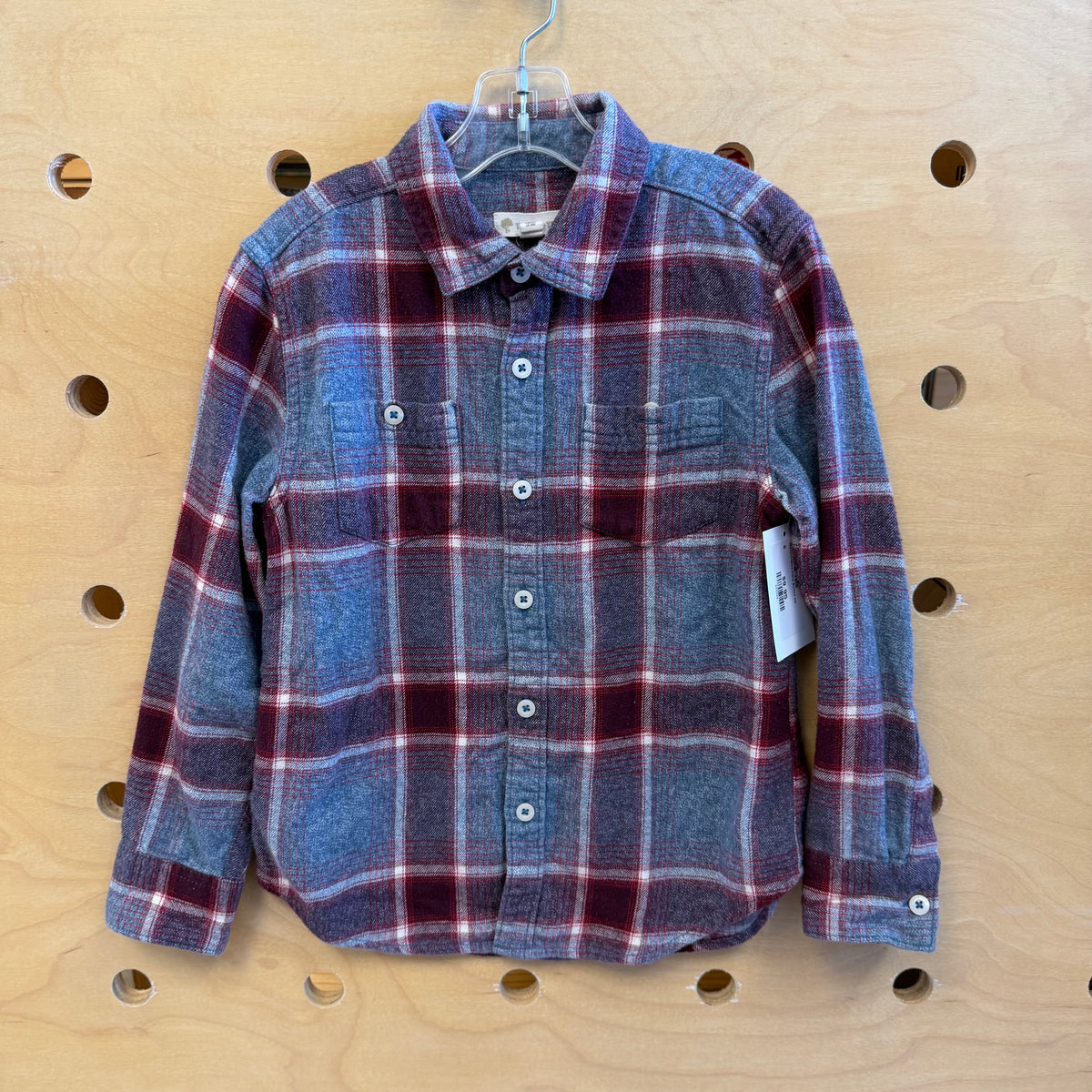 Maroon/Blue Plaid Button Up