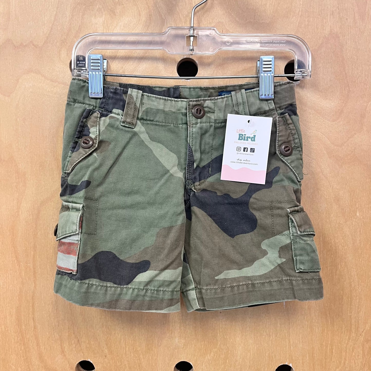 Green Camo Cargo Shorts