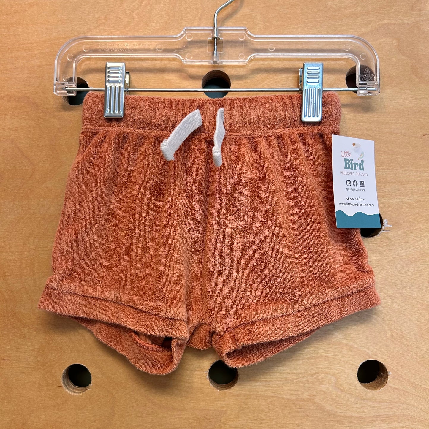 Burnt Orange Terry Shorts