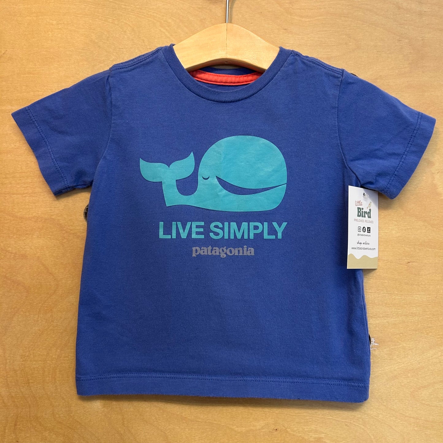 Organic Blue Live Simple Whale Tee
