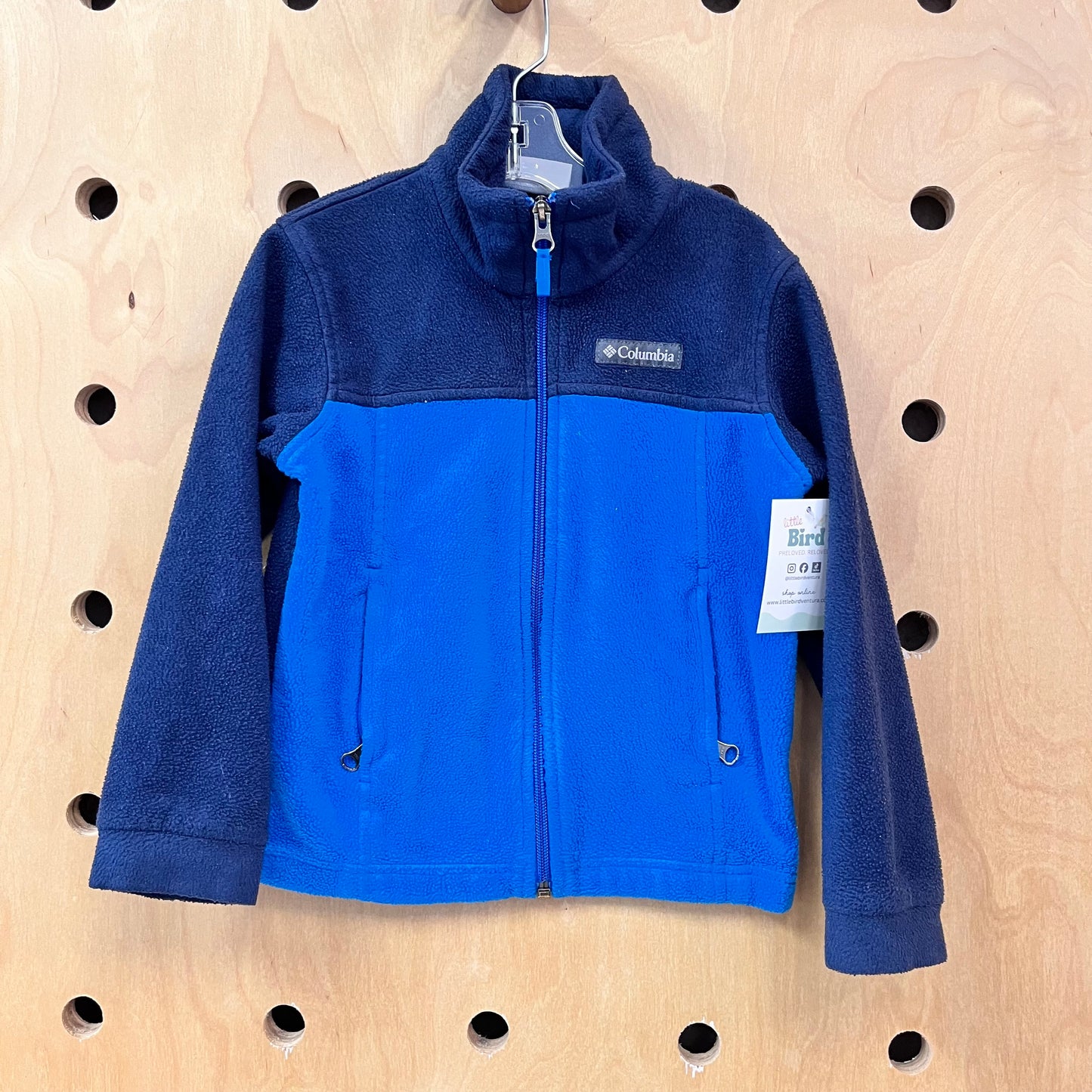 Blue Colorblock Fleece Jacket