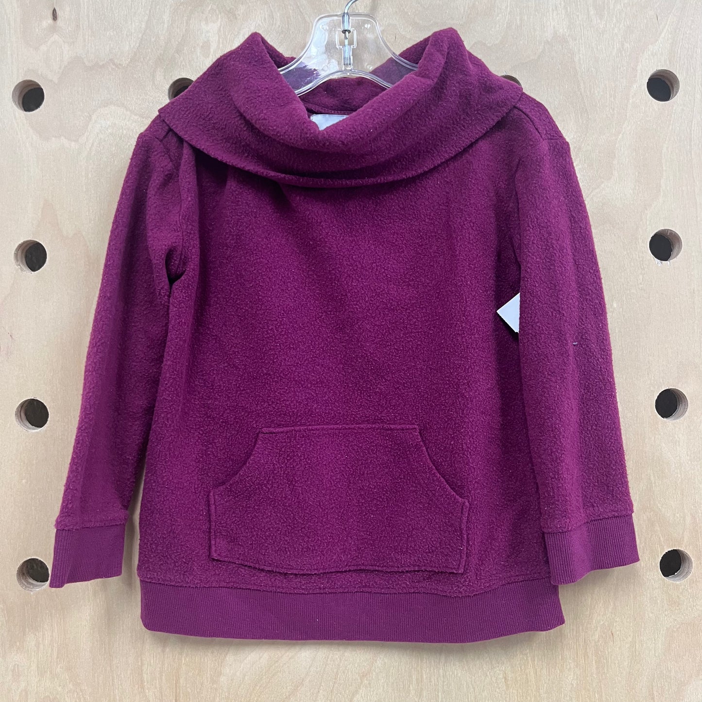 Burgundy Fleece Cowl Neck Pullover