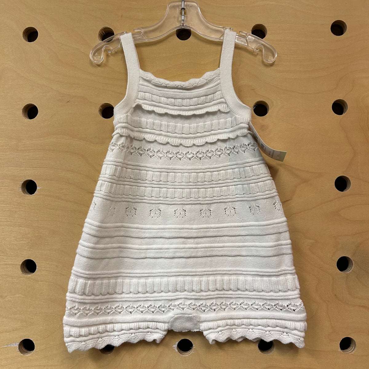 White Knit Romper