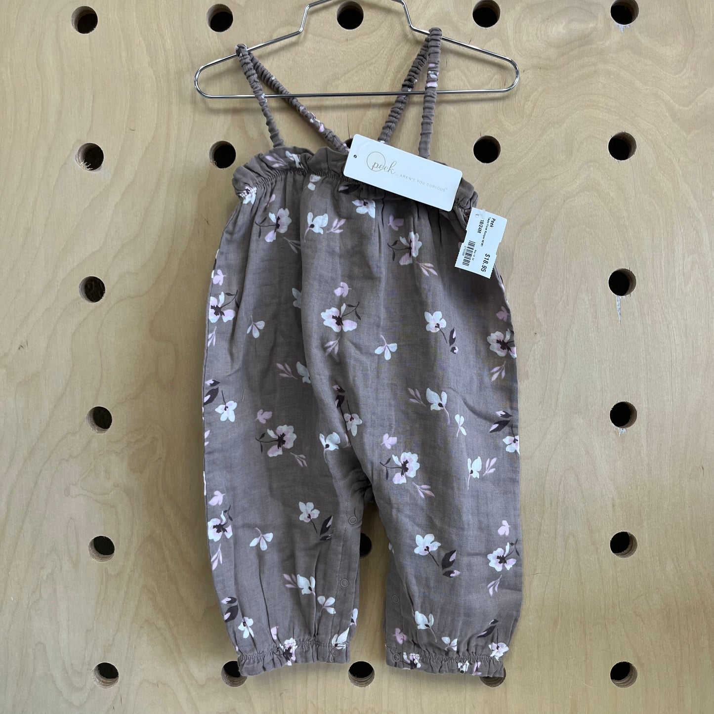 Taupe Floral Romper NEW!!