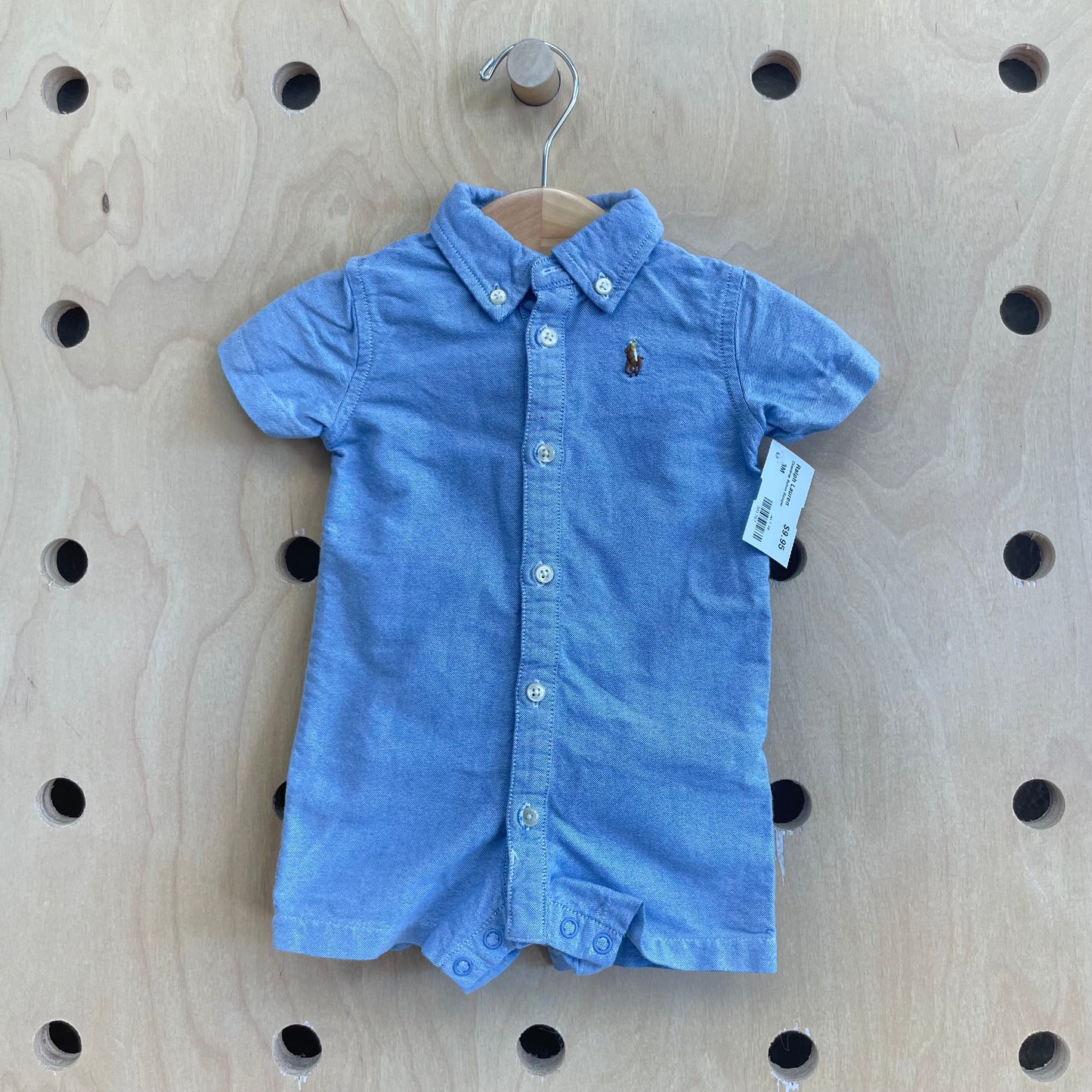 Chambray Button Romper