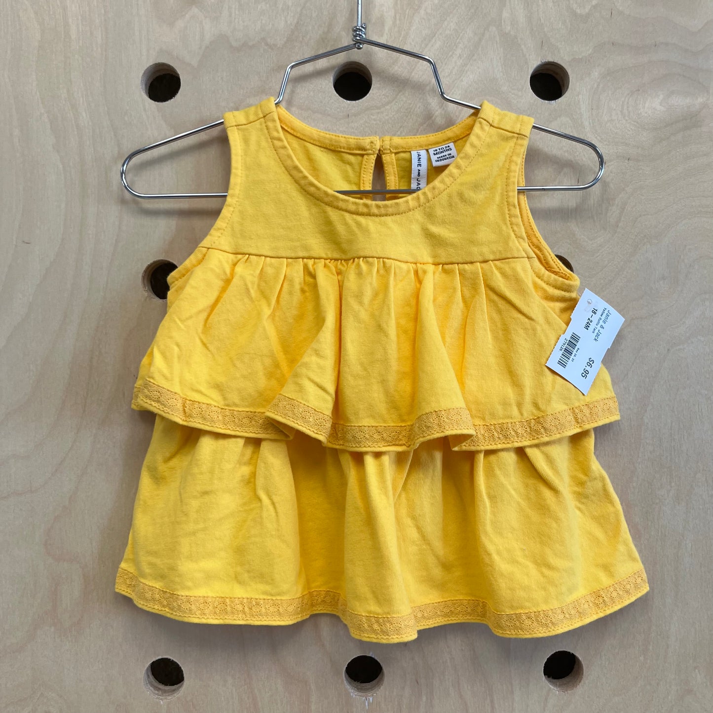 Yellow Ruffle Tank