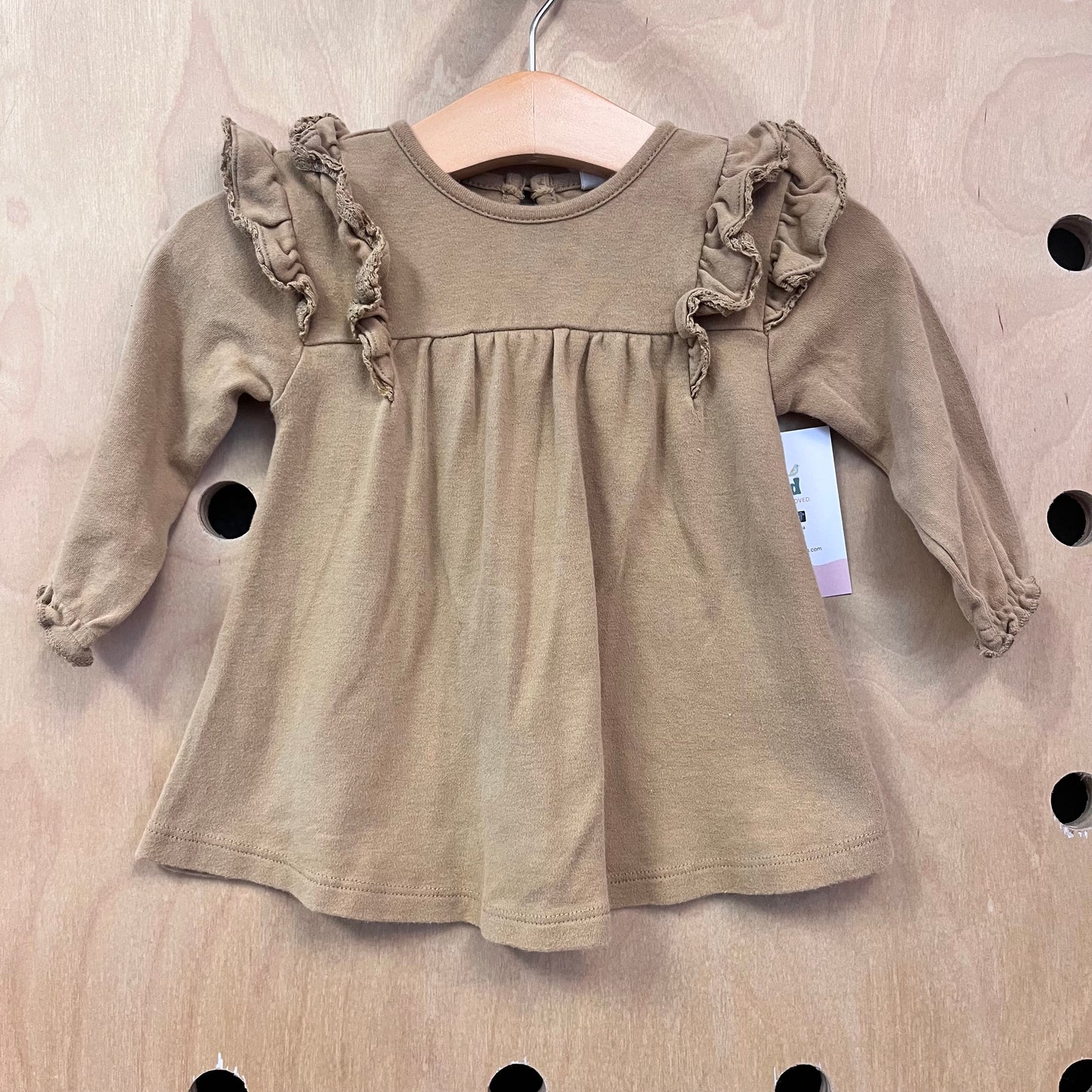 Tan Ruffle Dress