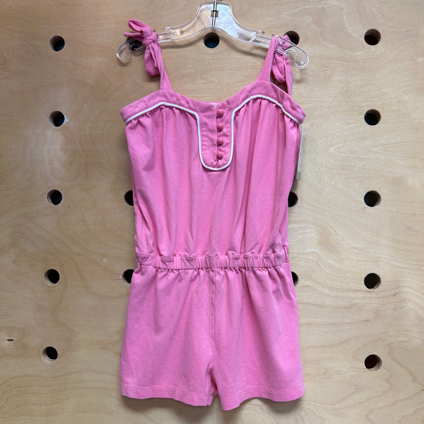 Pink Cinched Waist Romper