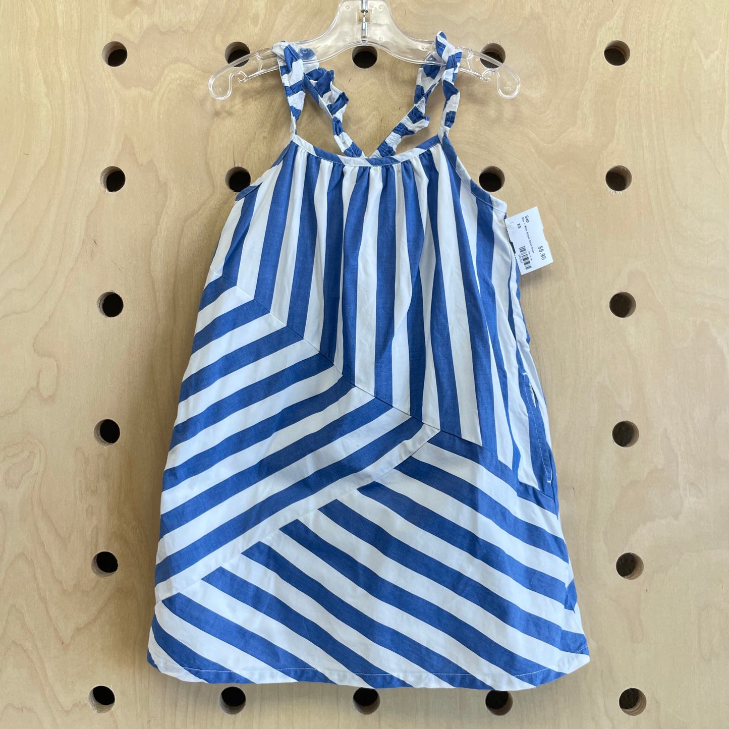 Blue + White Striped Cotton Dress