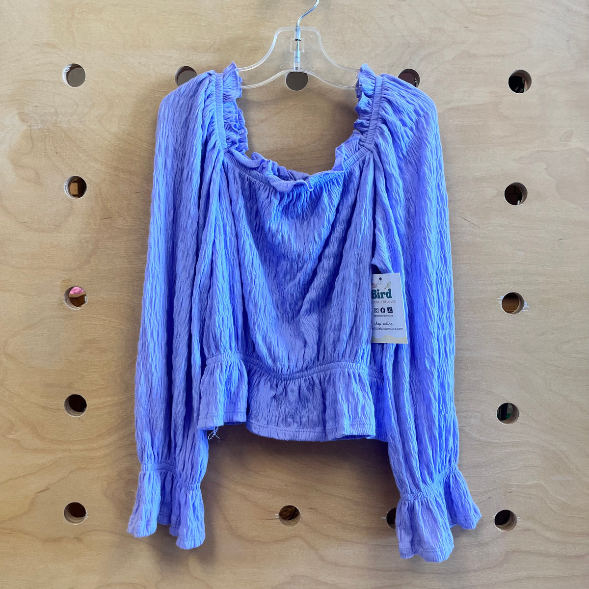 Lavender Ruffle Smocked Top