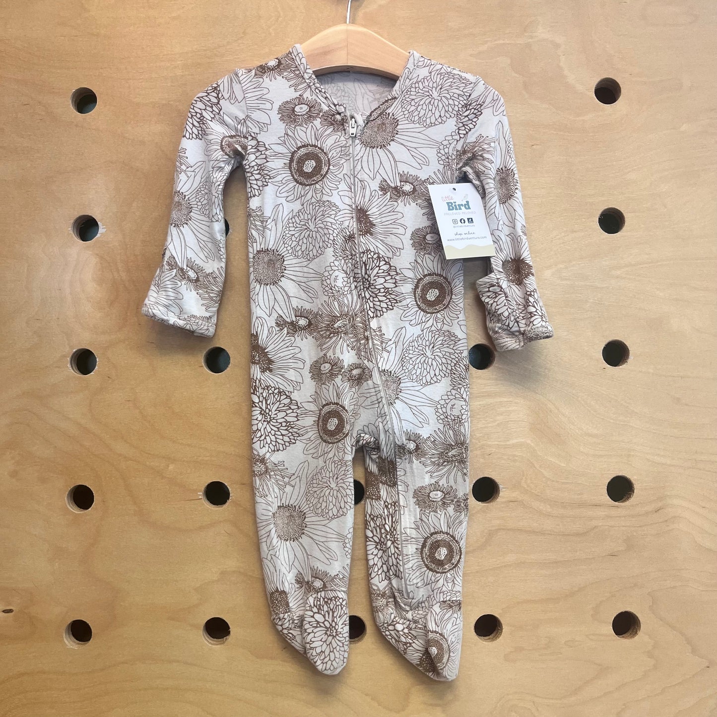 White Modal Sunflower Footies