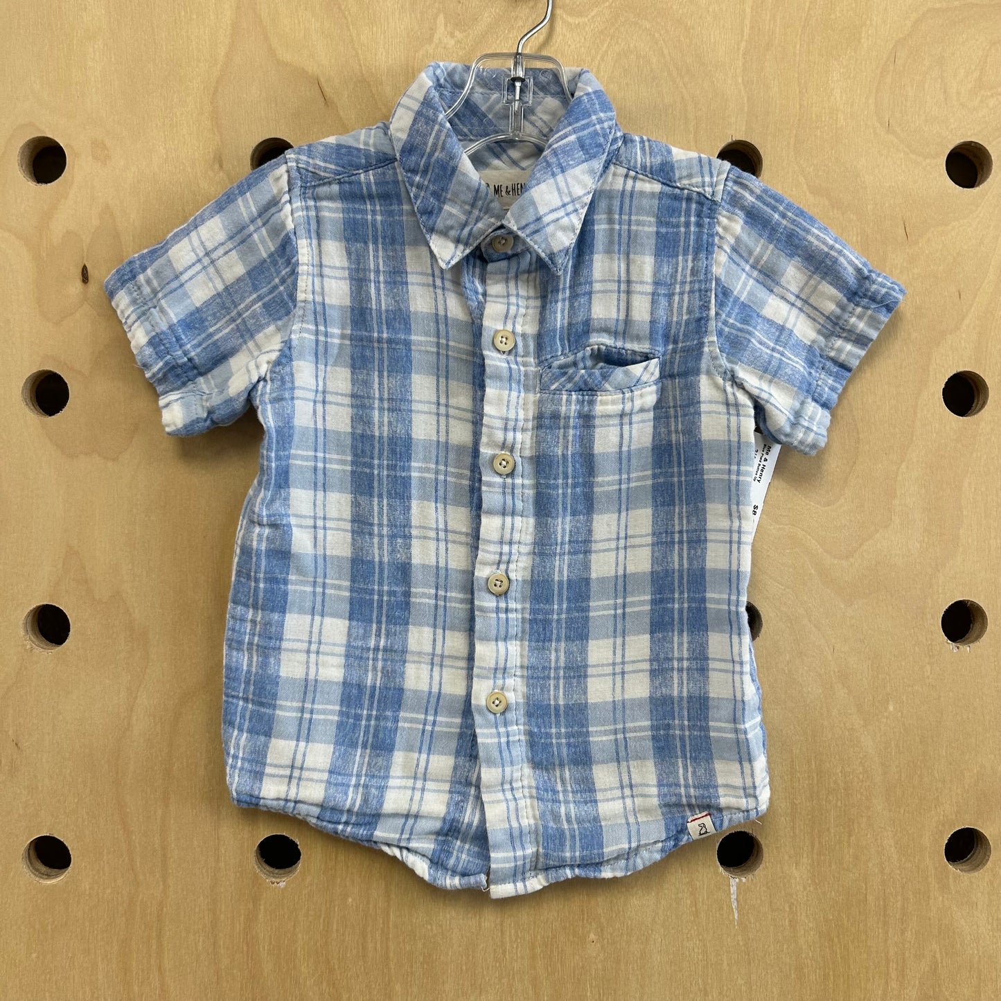 Blue Plaid Button Up