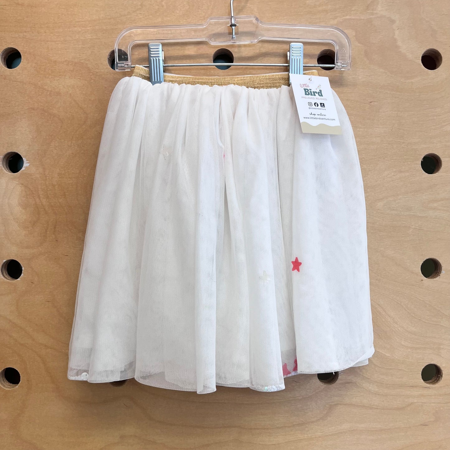 White/Gold Tulle Skirt